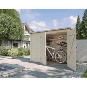 Abri vélo en bois, 1.5 m², Rowlinson, rangement extérieur, achat, pas cher