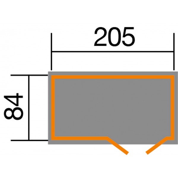 Abri pour vélos ou poubelles en bois d'épicéa + placard 95 x 215 cm - Weka