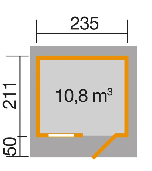 Abri de jardin en bois, 170, 4,81 m², parois 28mm, Weka, achat, pas cher