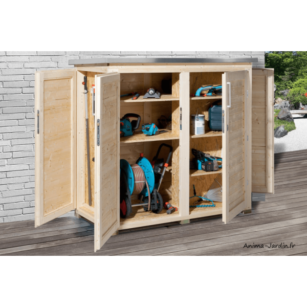 Remise à outils, 3 faces, 1,1 m², GartenQ terrasse, Weka