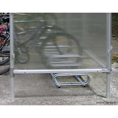 Abri vélos et motos, Éco, 5 places, aluminium, toiture polycarbonate, achat