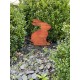 Silhouette en métal, lapin, aspect rouille, décoration du jardin, achat, pas cher