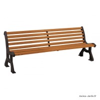 Banc en bois et en acier, Lublin, mobilier urbain, banc de ville