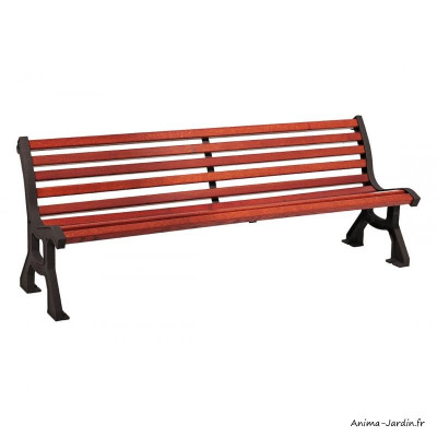 Banc en bois et en acier, Lublin, mobilier urbain, banc de ville