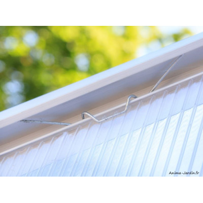 Serre de jardin en polycarbonate, Diamant 46, 2,28 m², gris, avec base, culture, achat, pas cher