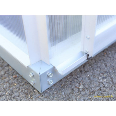 Serre de jardin en polycarbonate, Diamant 106, 6 m², gris, avec base, culture, achat, pas cher