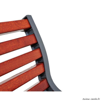 Banc en bois et en acier, Lublin, mobilier urbain, banc de ville