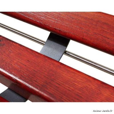 Banc en bois et en acier, Lublin, mobilier urbain, banc de ville