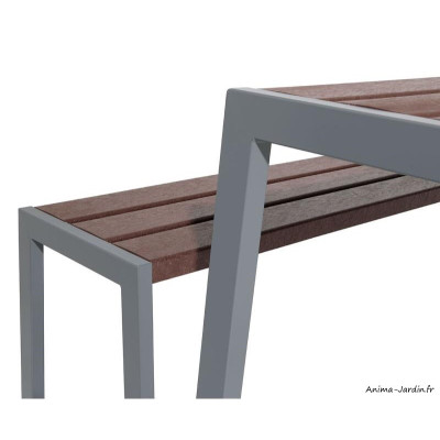 Table pique-nique acier et plastique recyclé, Silaos, mobilier urbain