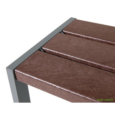 Table pique-nique acier et plastique recyclé, Silaos, mobilier urbain