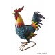 Coq en métal, hauteur 46 cm, animal, décoration du jardin