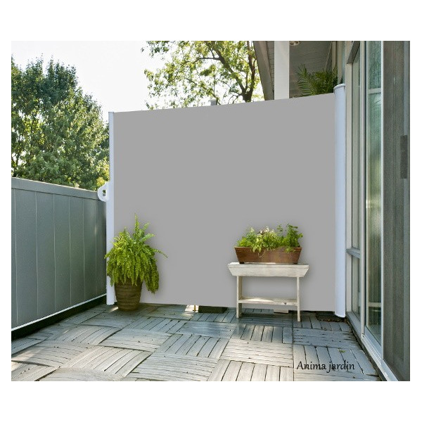 Rideau de terrasse amovible, gris perle, 1,80 x 3,00 m, Ideal Garden