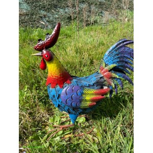 Coq en métal, hauteur 46 cm, animal, décoration du jardin