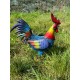 Coq en métal, hauteur 46 cm, animal, décoration du jardin