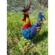 Coq en métal, hauteur 46 cm, animal, décoration du jardin