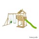 Aire de jeux bois TP tour kingswood avec glissière portique et fauteuil bébé FSC, TP Toys, Mookie