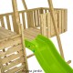 Aire de jeux bois TP tour kingswood avec glissière portique et fauteuil bébé FSC, TP Toys, Mookie