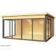 Abri de jardin en bois, DOMEO 5 Plus, 16,74 m², 44 mm, avec baie vitrée double vitrage, moderne, achat