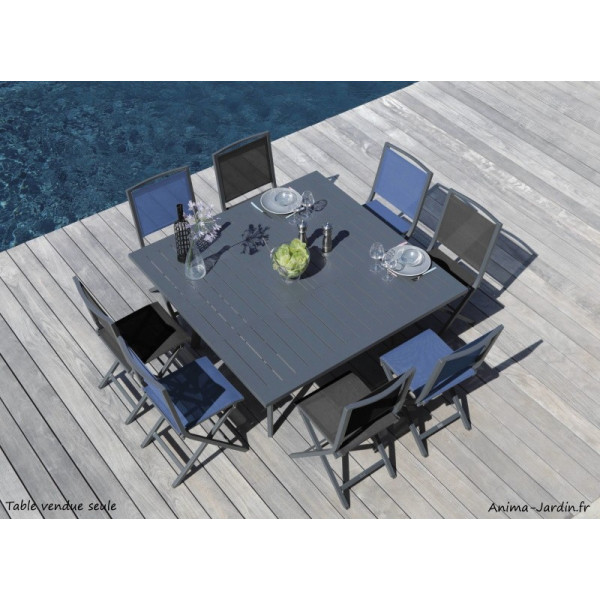 Table de jardin extensible, Barcelona, rectangulaire, 100/145 cm, 8 personnes