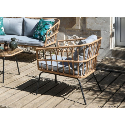 Salon de jardin Davao, 4 personnes, Alizé, Proloisirs