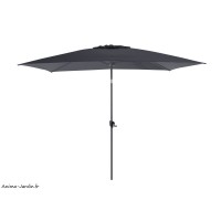 Parasol droit, 3 x 2 m, inclinable, manivelle, ProLoisirs