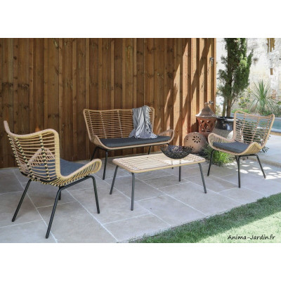 Salon de jardin Cebu, 4 personnes, Alizé, Proloisirs