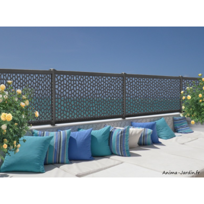 Panneau décoratif Mosaïc, 1 x 2 m, Anthracite, Nortene