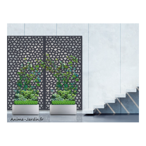 Panneau décoratif Mosaïc, 1 x 2 m, Anthracite, Nortene