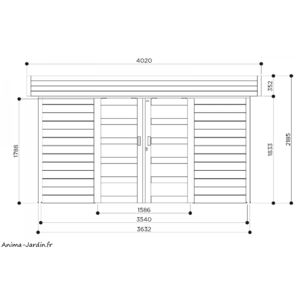 Abri de jardin 28mm, moderne,Toit plat, Stockholm, solid, achat, pas cher