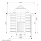 Abri de jardin en bois 28mm, Galway, 5m², 1 porte, Solid, pas cher, achat, vente