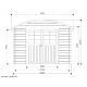 Abri de jardin en bois autoclave, Dainville, toit arrondi, 5,88m², Solid