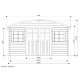 Abri de jardin en bois 28mm, Dainville II, 10 m², toit arrondi, 2 portes, Solid, pas cher, achat
