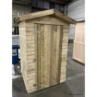 Toilettes sèches en bois traité autoclave, 1,23 x 1,23 m, WC écologique, abri en bois