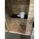 Toilettes sèches en bois traité autoclave, 1,23 x 1,23 m, WC écologique, abri en bois