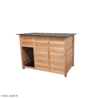 Niche pour chien, taille S, en Douglas, 85x55x67 cm, Le Livet