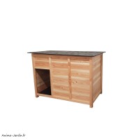 Niche pour chien, taille XS, en Douglas, 65x46x60 cm, Le Livet