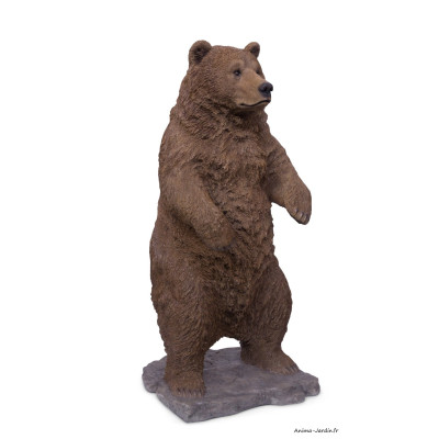 Ours brun debout XXL, H.131cm, décoration extérieure