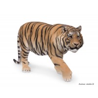 Tigre marchant XXL, L140 cm, animal en résine, décoration extérieure