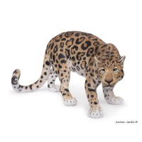 Léopard marchant XXL, L.116 cm, animal en résine, décoration extérieure
