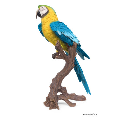 Perroquet Jaune XXL, H.68 cm, animal en résine, décoration extérieure