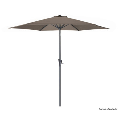 Parasol droit, rond, Ø300 cm, manivelle, ProLoisirs