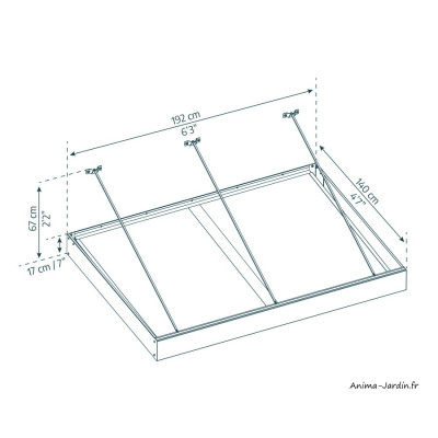 Auvent de porte, Marquise Sophia XL, Abri de porte