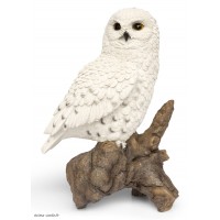 Harfang des neiges, H.33 cm, animal en résine, décoration extérieure