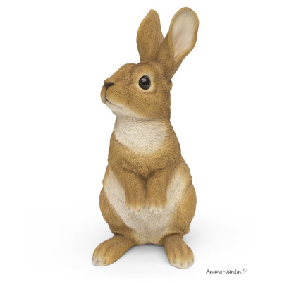 Lapin, H.39 cm, animal en résine, décoration extérieure