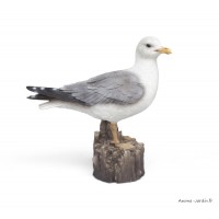 Mouette, H.23 cm, animal en résine, décoration extérieure