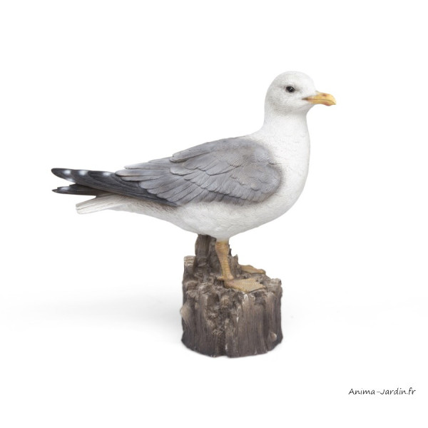 Mouette, H.23 cm, animal en résine, décoration extérieure