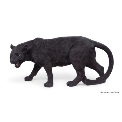 Panthère noir, L.80 cm, animal en résine, décoration extérieure