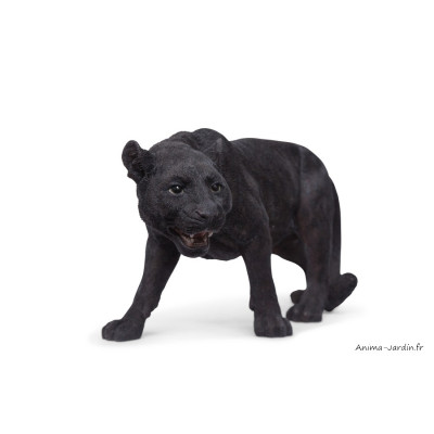 Panthère noir, L.80 cm, animal en résine, décoration extérieure