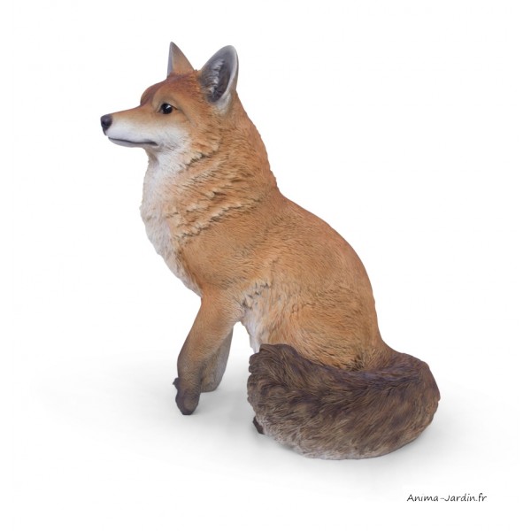 Figurine renard assis - L.38,5 x l.15,3 x H.22,5 cm - Gamm vert