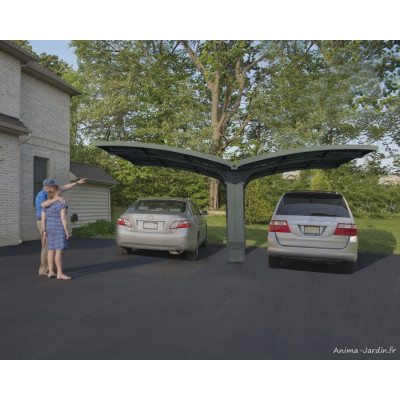 Carport double en aluminium, Arizona Breeze, 28,6 m²